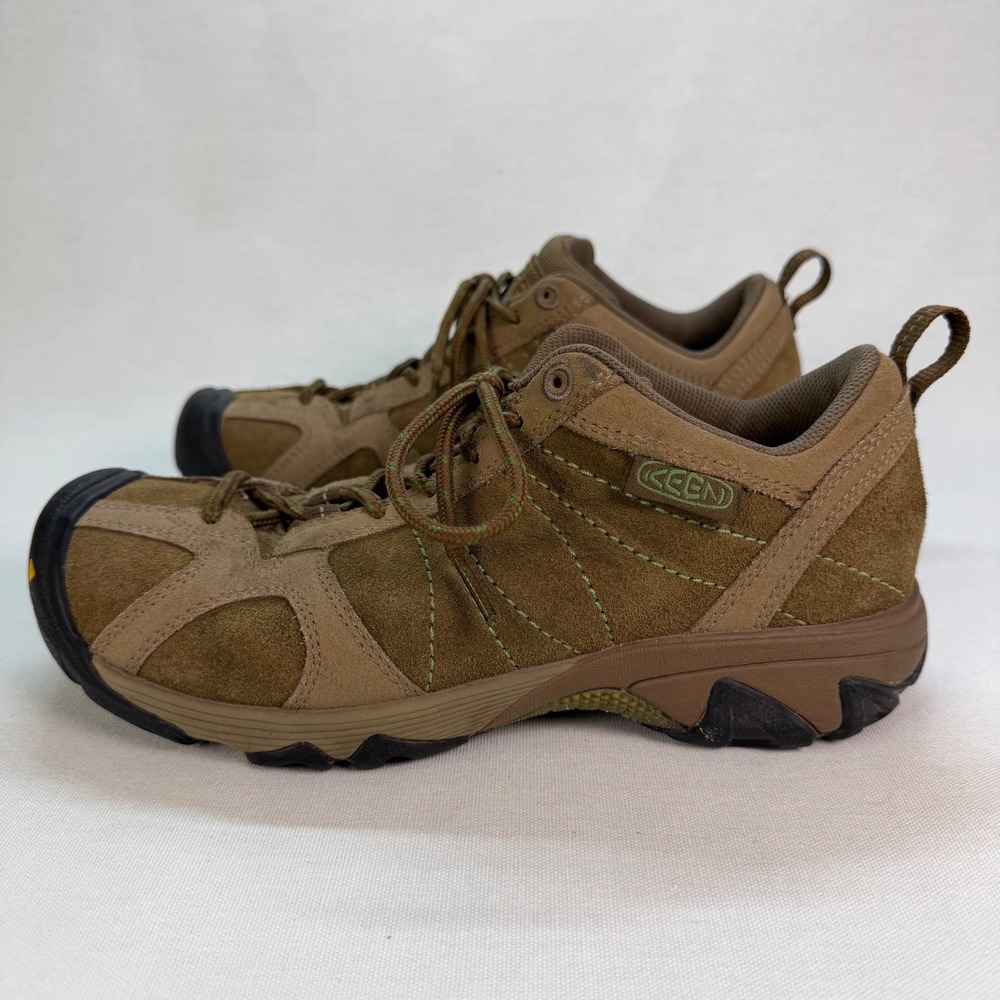 KEEN Ambler Womens Brown Suede Leather Hiking Trail Shoes Sneaker Size 8 Low Top